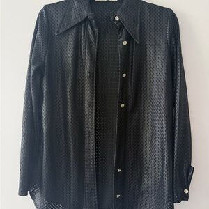 Oscar de la Renta Black and White Polka Dot Swimwear